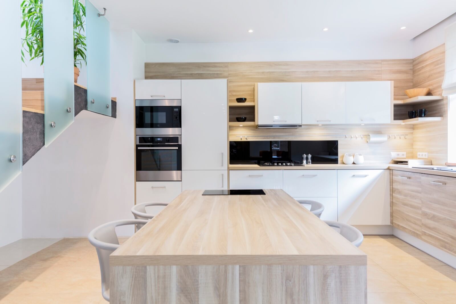 Cocina en colores claros